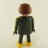 Playmobil Homme Pilote Gris et Rouge avec Grosses Chaussures Jaunes