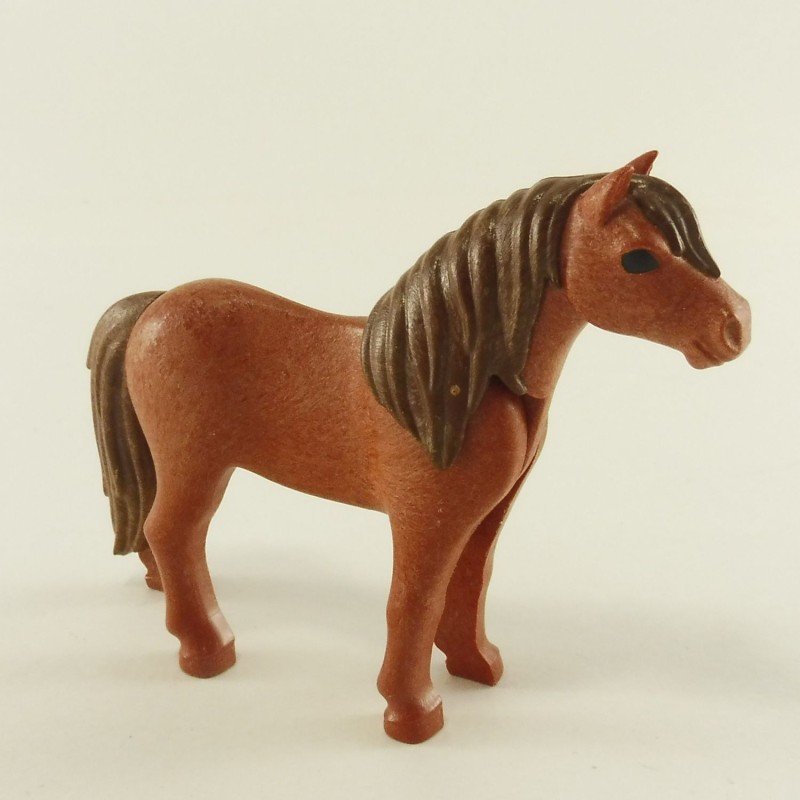 Playmobil Poney Marron avec Crinière Marron