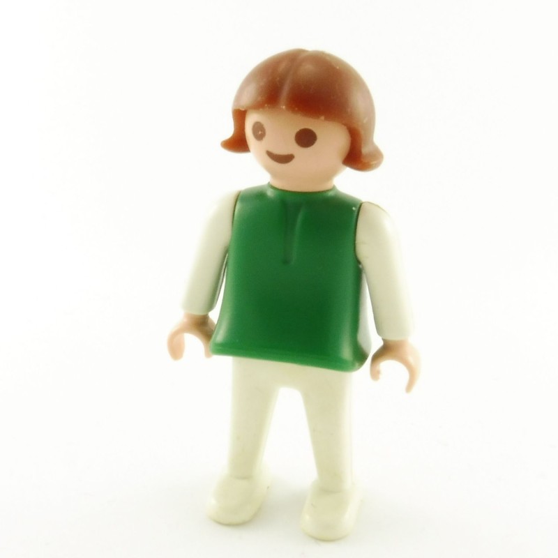 PERSONNAGE FIGURINE BÉBÉ MAILLOT VERT LIGNE BLANCHE PIÈCE PLAYMOBIL