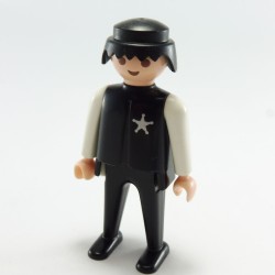 Playmobil 15368 Playmobil Cowboy Sheriff Black & White Vintage Black Hair