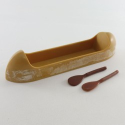 Playmobil 1829 Playmobil Vintage Indian Canoe with Paddles Traces of Glue