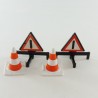 Playmobil 2742 Playmobil Lot de 2 Cones et 2 Triangles Signalisation