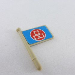 Playmobil 14363 Playmobil Drapeau Gris Sticker Bleu et Rouge