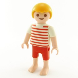 Playmobil 21937 Playmobil Child Red and White Boy Barefeet 3205 4281
