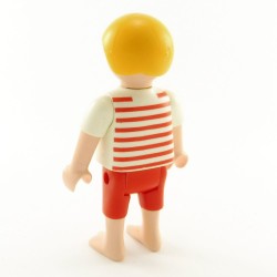 Playmobil Child Red and White Boy Barefeet 3205 4281