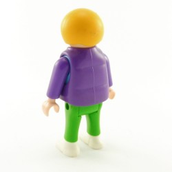 Playmobil Enfant Garçon Vert et Bleu Gilet Violet 3368 3993