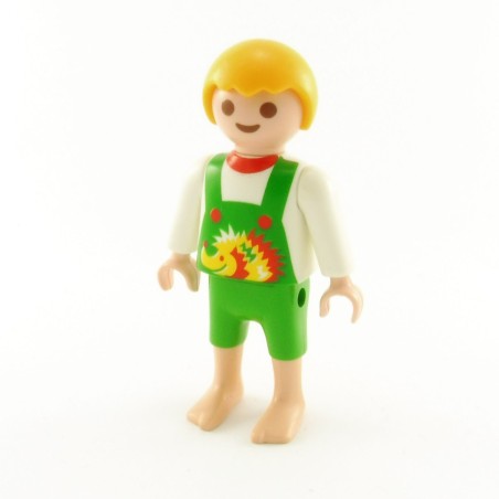 Playmobil 21948 Playmobil Child Boy Green Overall Barefeet Drawing Hedgehog 3210