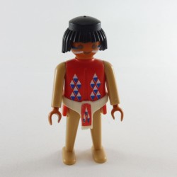 Playmobil 1341 Playmobil Indian Warrior Vintage Red and Brown White Belt