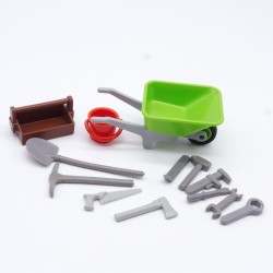 Playmobil 31648 Playmobil Green Wheelbarrow with Tools