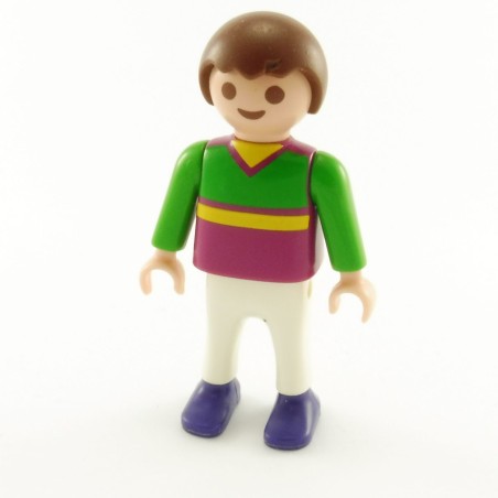 Playmobil 21946 Playmobil Enfant Garçon Blanc Vert Et Violet 3989 4598