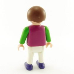 Playmobil Child Green And Purple White Boy 3989 4598