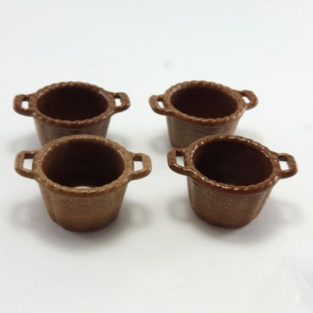 Playmobil 3072 Playmobil Set of 4 Dark Brown Baskets