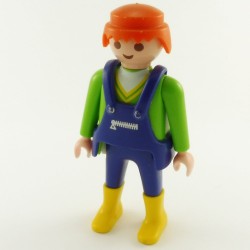 Playmobil 15316 Playmobil Green & Blue Man with Blue Overalls