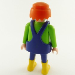 Playmobil Homme Vert et Bleu avec Salopette Bleue