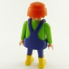 Playmobil Homme Vert et Bleu avec Salopette Bleue