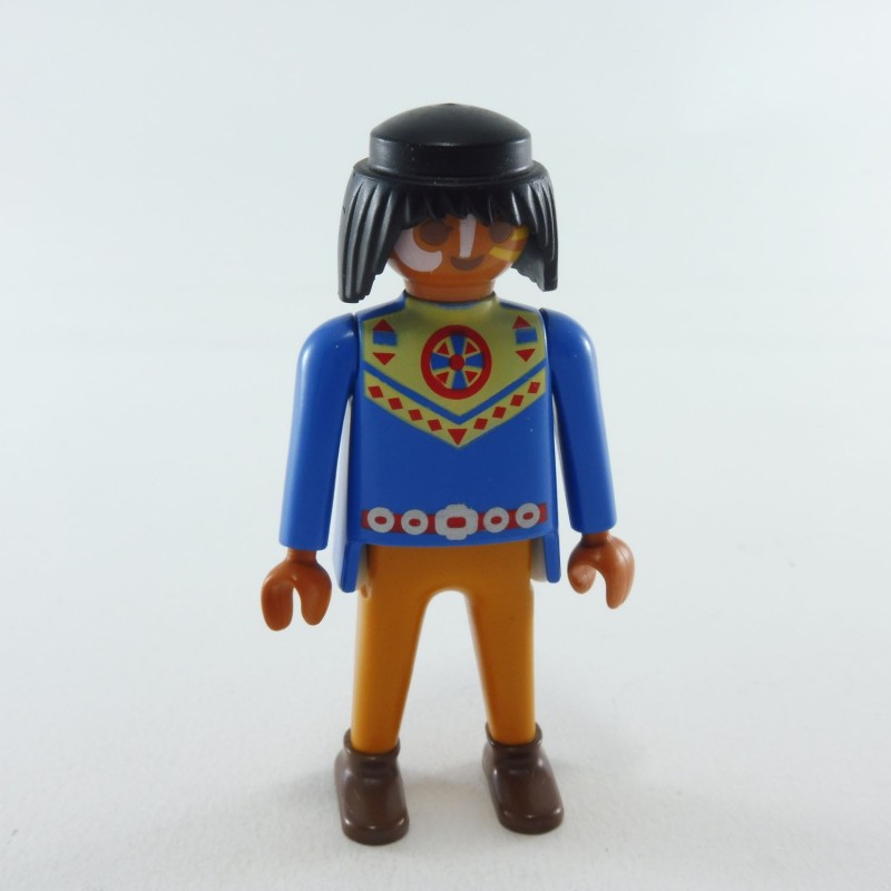 Playmobil 15417 Playmobil Guerrier Indien Bleu et Orange