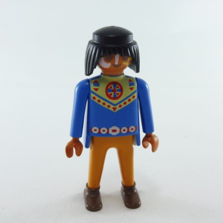 Playmobil 15417 Playmobil Guerrier Indien Bleu et Orange