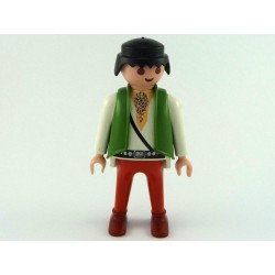 Playmobil 21621 Playmobil White & Orange man Hairy Large Belly with Green Waistcoat