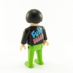 Playmobil Enfant Garçon Noir Vert Fun Board 3709 3615