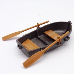 Playmobil 2400 Playmobil Vintage Brown Pirate Boat with Accessories