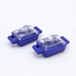 Playmobil 8375 Playmobil Set of 2 Blue Casseroles with Lids
