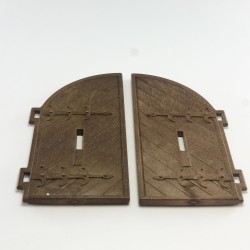Playmobil 1114 Playmobil Set of 2 Dark Brown Doors in Arch Steck