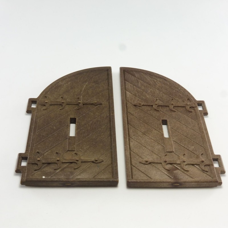 Playmobil 1114 Playmobil Set of 2 Dark Brown Doors in Arch Steck