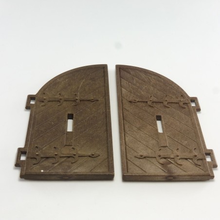 Playmobil 1114 Playmobil Set of 2 Dark Brown Doors in Arch Steck