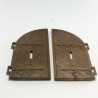 Playmobil 1114 Playmobil Set of 2 Dark Brown Doors in Arch Steck