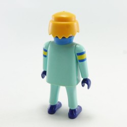 Playmobil Man Kart Pilot Blue with Blue Collar