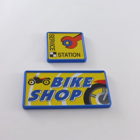 Playmobil 27578 Playmobil Set of 2 System X Blue Bike Shop Signs 3992