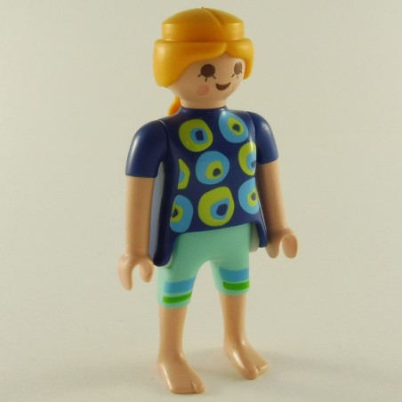 Playmobil 22836 Playmobil Femme Moderne Bleu et Vert Pieds nus