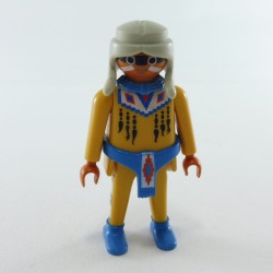 Playmobil 15422 Playmobil Guerrier Indien Jaune Ceinture Bleue