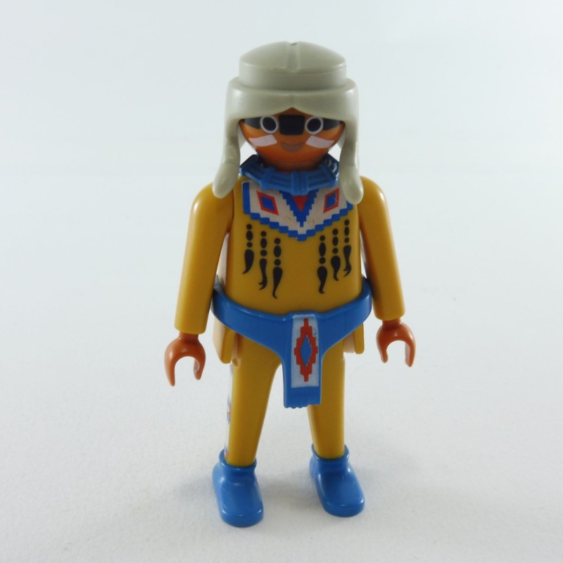 Playmobil 15422 Playmobil Guerrier Indien Jaune Ceinture Bleue