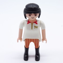 Playmobil 7165 Playmobil Modern Woman Horse Rider White Red Golden Horse