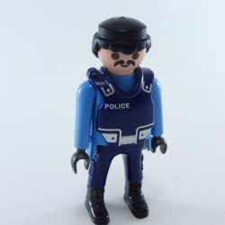 Playmobil 26902 Playmobil Homme Policier Bleu avec Gilet Pareballe 9236