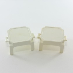 Playmobil 26814 Playmobil Set of 2 White Square Stools Colors 3646