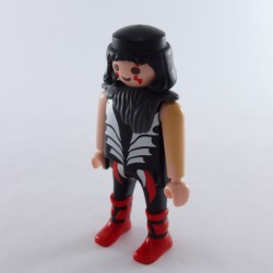 Playmobil 28774 Playmobil Man Knight Barbarian Black Red and Silver Fur Collar