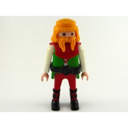 Playmobil 21667 Playmobil Homme Viking Rouge et Vert avec Capuche Rouge & Ceinture Noire