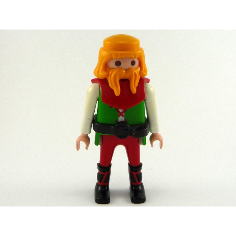 Playmobil 21667 Playmobil Red & Green man Viking with Red Hood & Black belt