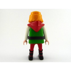Playmobil Homme Viking Rouge et Vert avec Capuche Rouge & Ceinture Noire