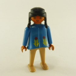 Playmobil 15424 Playmobil Indian Woman Blue and Brown Vintage