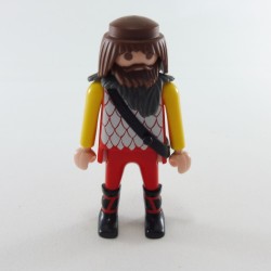 Playmobil 26864 Playmobil Homme Viking Rouge et Jaune écailles Grises Col Fourrure Gris