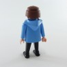 Playmobil Black and Blue Man with Blue Hood and Big Belly
