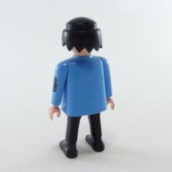 Playmobil Black and Blue Man with Black Pockets