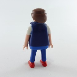 Playmobil Blue and White Man with Blue Vest