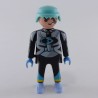 Playmobil 24518 Playmobil Homme Futuriste Tenue Noire et Grise Cheveux Bleus