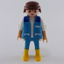 Playmobil 24519 Playmobil Blue and White Man with Yellow Aquarium Boots