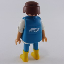 Playmobil Blue and White Man with Yellow Aquarium Boots