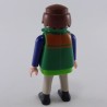 Playmobil Homme Bleu Gris et Vert avec Gilet Vert